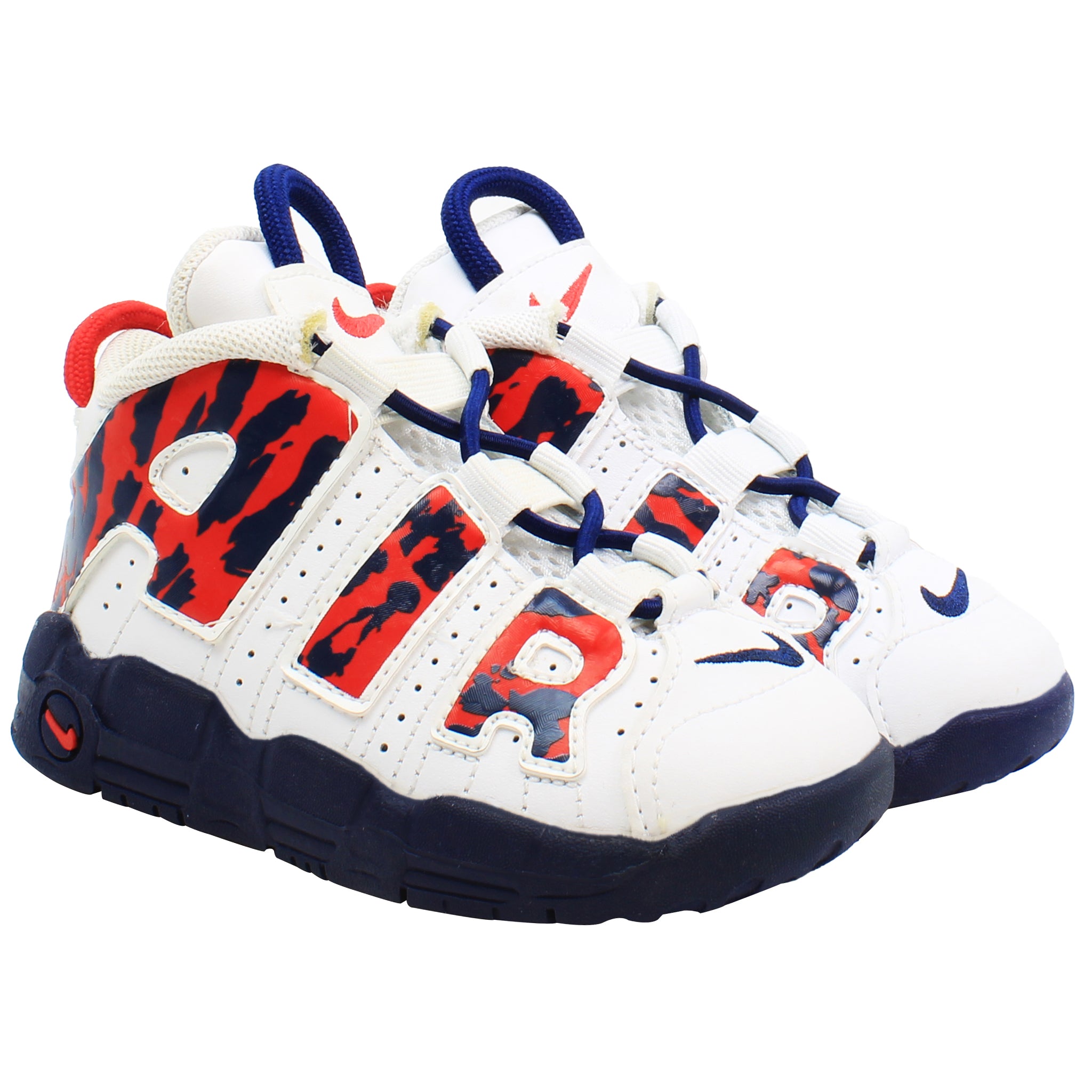 Nike Air More Uptempo Kids White/Navy Trainers