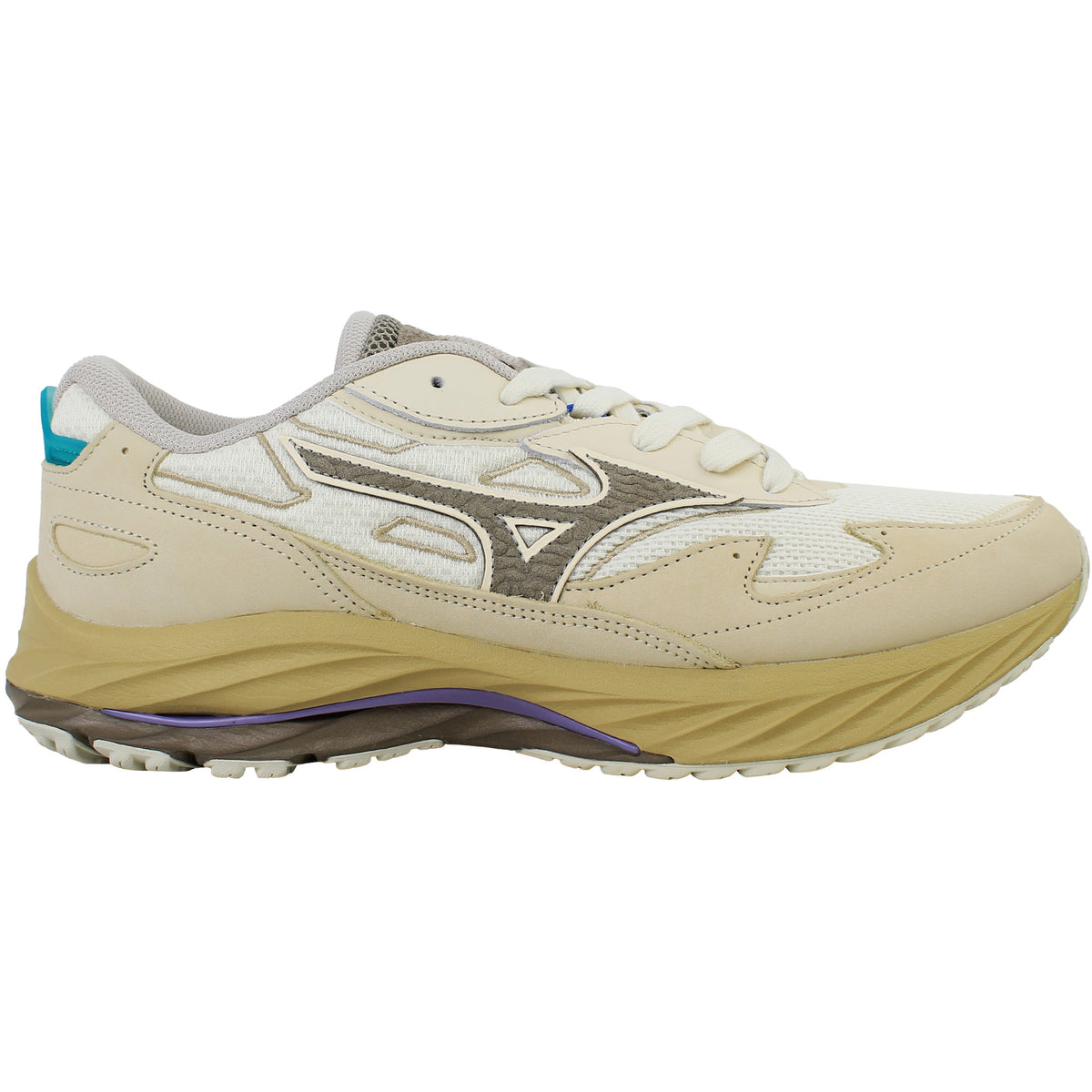 Mizuno Wave Rider Beta Premium Mens Beige Trainers