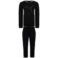 Puma Logo Kids Black Tracksuit