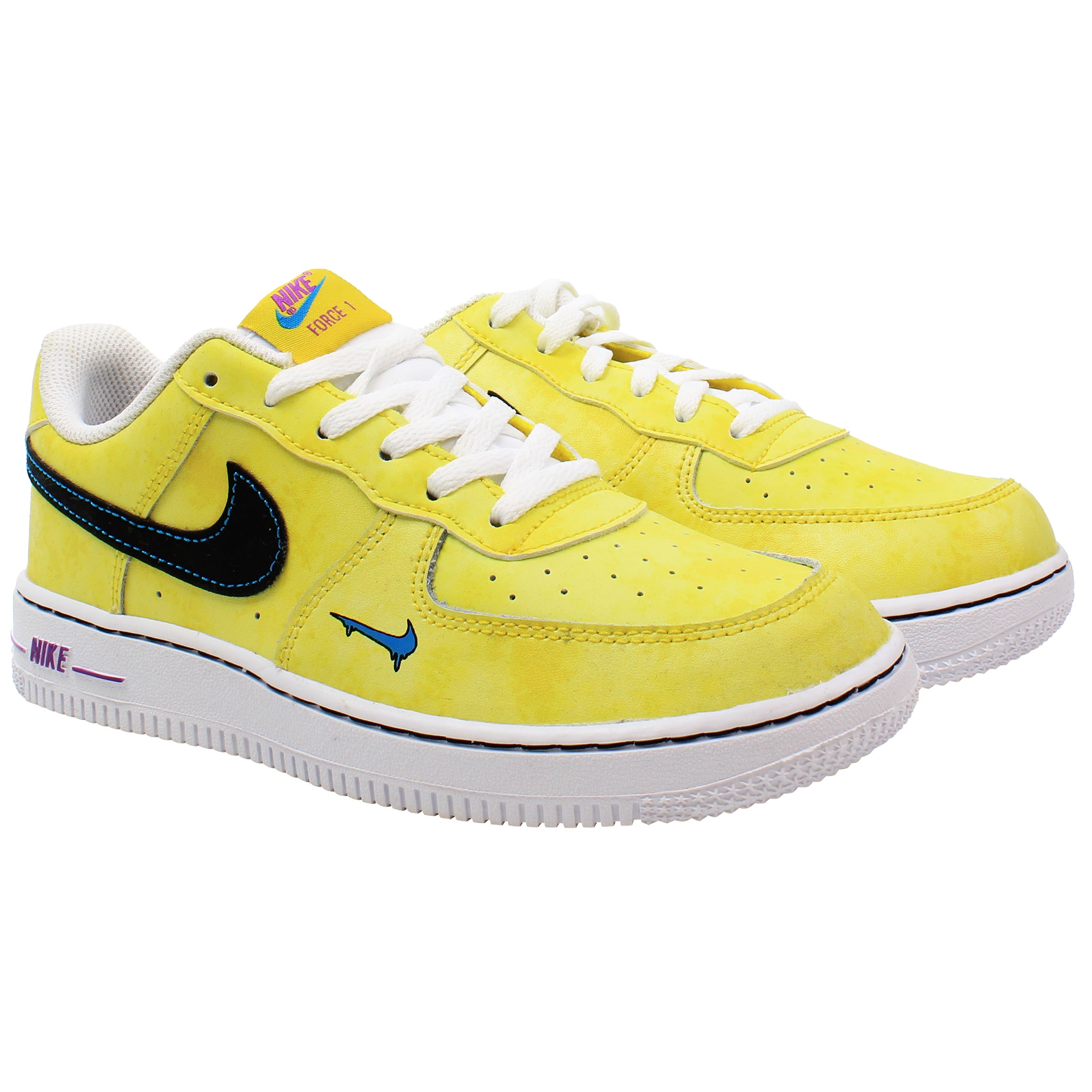 Nike Force LV8 3 Kids Yellow Trainers