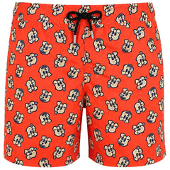 Happy Socks Doggo Mens Orange Swim Shorts