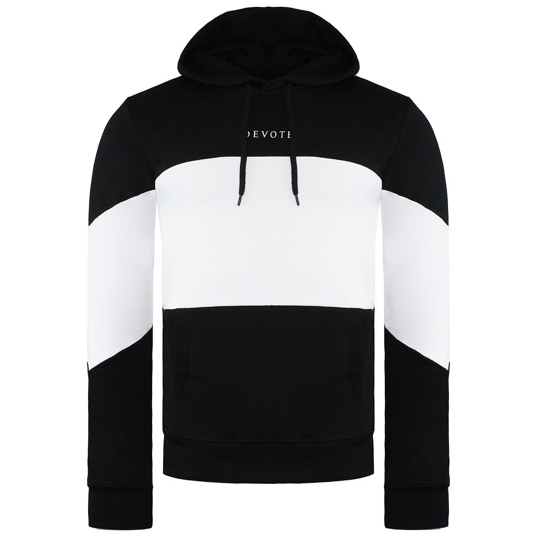 Devote London Mens Black/White Hoodie