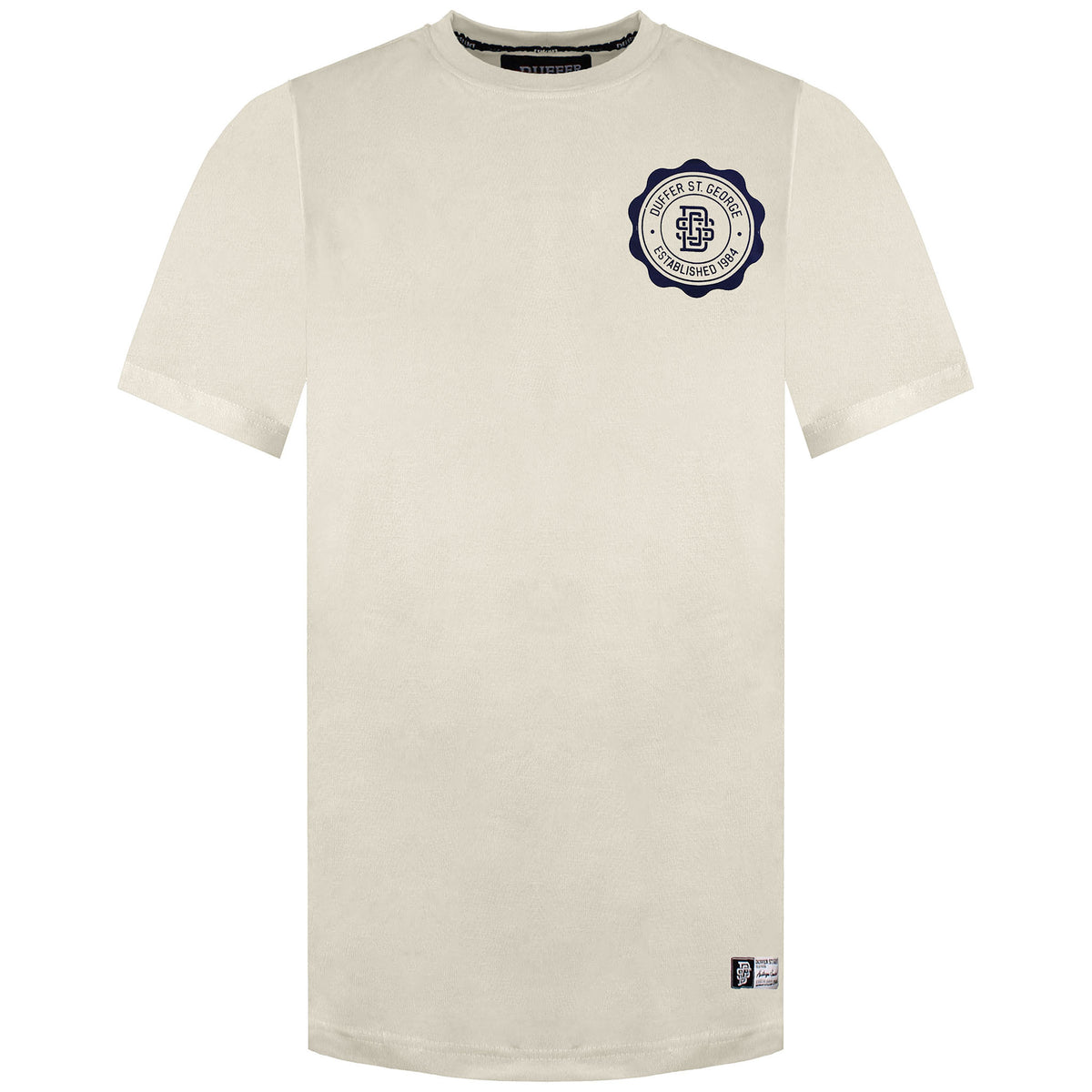 Duffer Stamp Mens Cream T-Shirt