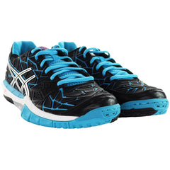 Asics Gel-Fireblast Womens Black/Blue Trainers