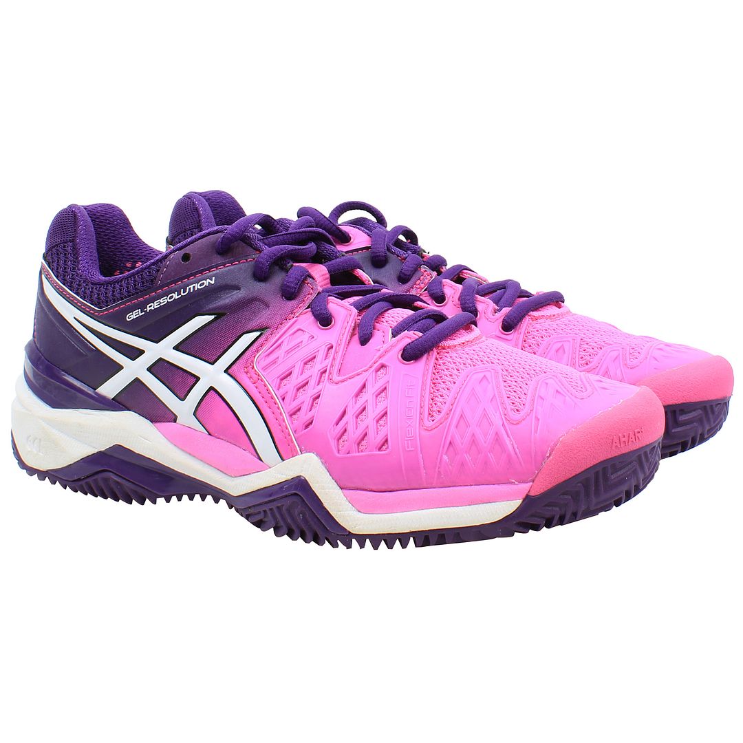 Asics Gel-Resolution 6 Clay Womens Purple Tennis Shoes