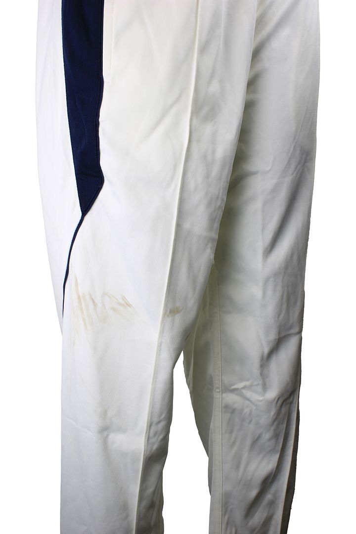 Canterbury Pro Cricket Kids Off White Trousers - Dirty Marks