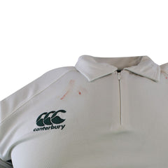 Canterbury Pro Cricket Kids Off White Shirt - Dirty Marks