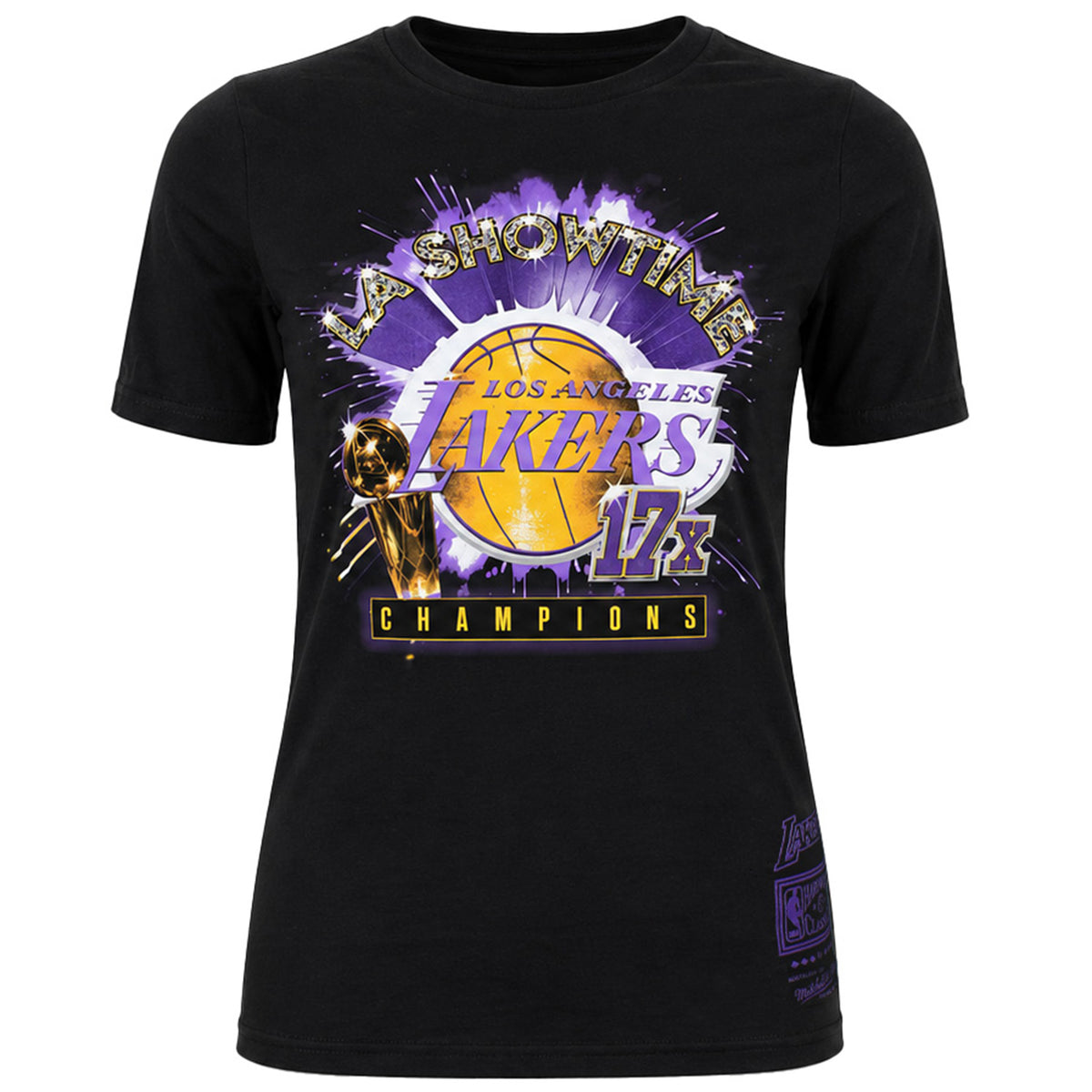 Mitchell & Ness NBA Los Angeles Lakers Showtime 17x Kids Black T-Shirt
