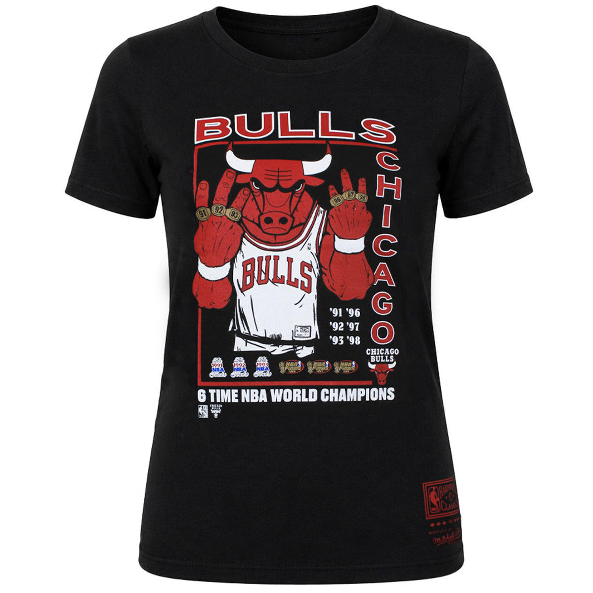 Mitchell & Ness NBA Chicago Bulls World Champions Kids Black T-Shirt