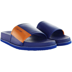 Calvin Klein Mackee Mens Blue Sliders