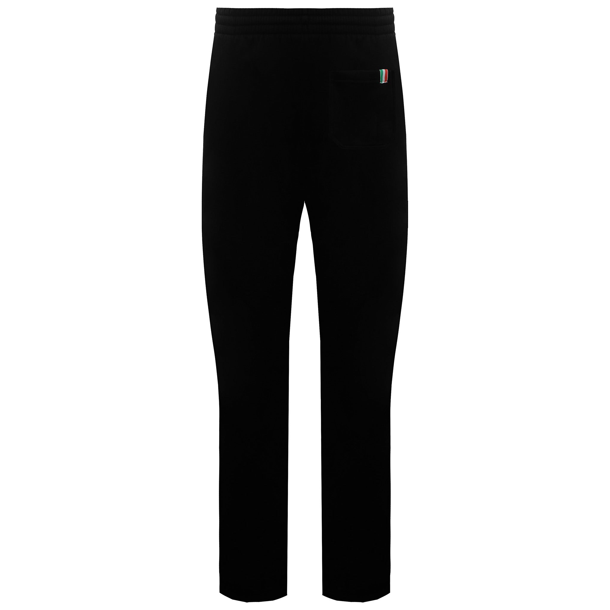 Lotton Contrast Cuffed Mens Black Track Pants