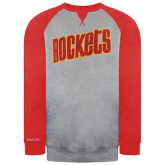 Mitchell & Ness Houston Rockets NBA Turf Fleece Crew Mens Sweater