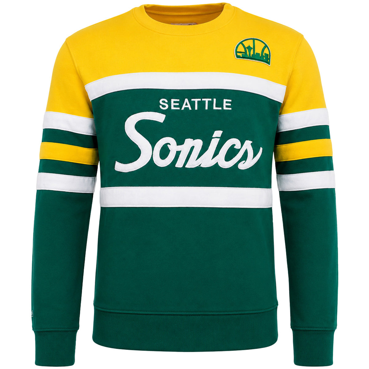 Mitchell & Ness NBA Seattle Supersonics Head Coach Mens Green Sweater
