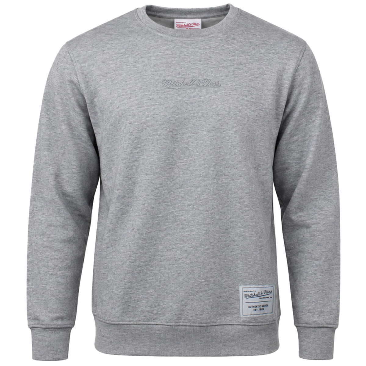 Mitchell & Ness Branded Essentials Mens Grey Sweater