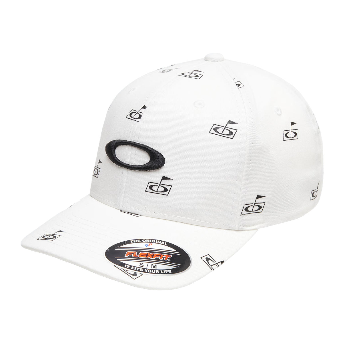 Oakley Flag Print White Golf Cap
