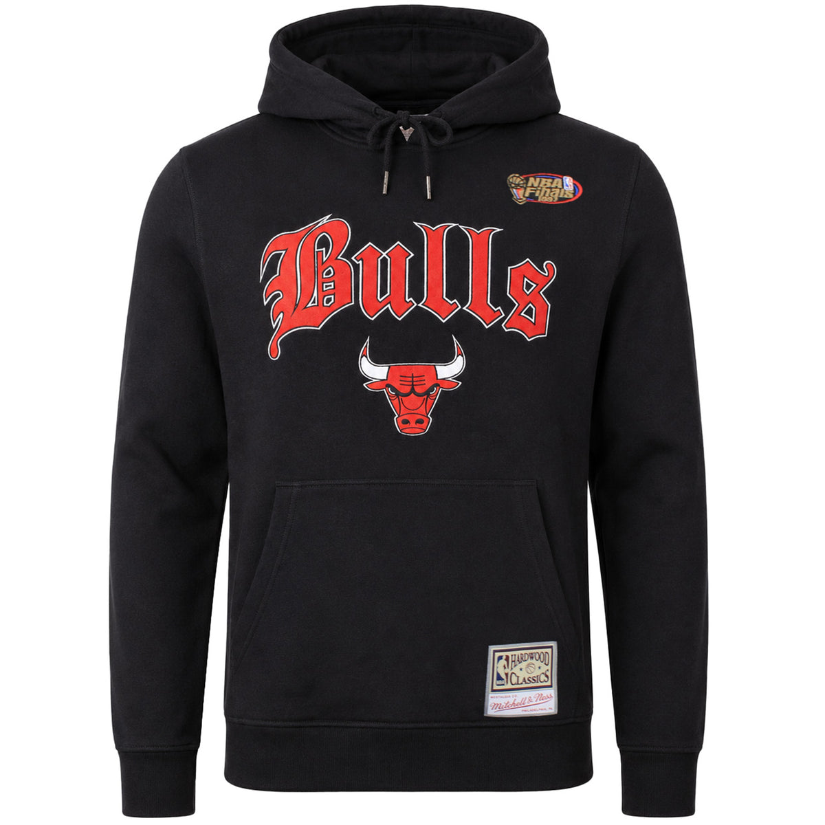 Mitchell & Ness NBA Chicago Bulls Old English Fadded Mens Black Hoodie