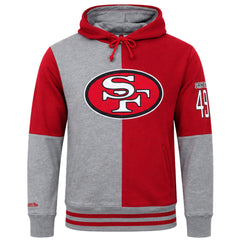 Mitchell & Ness NFL San Francisco 49ers Split Color Mens Red/Grey Hoodie