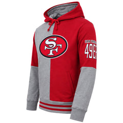 Mitchell & Ness NFL San Francisco 49ers Split Color Mens Red/Grey Hoodie