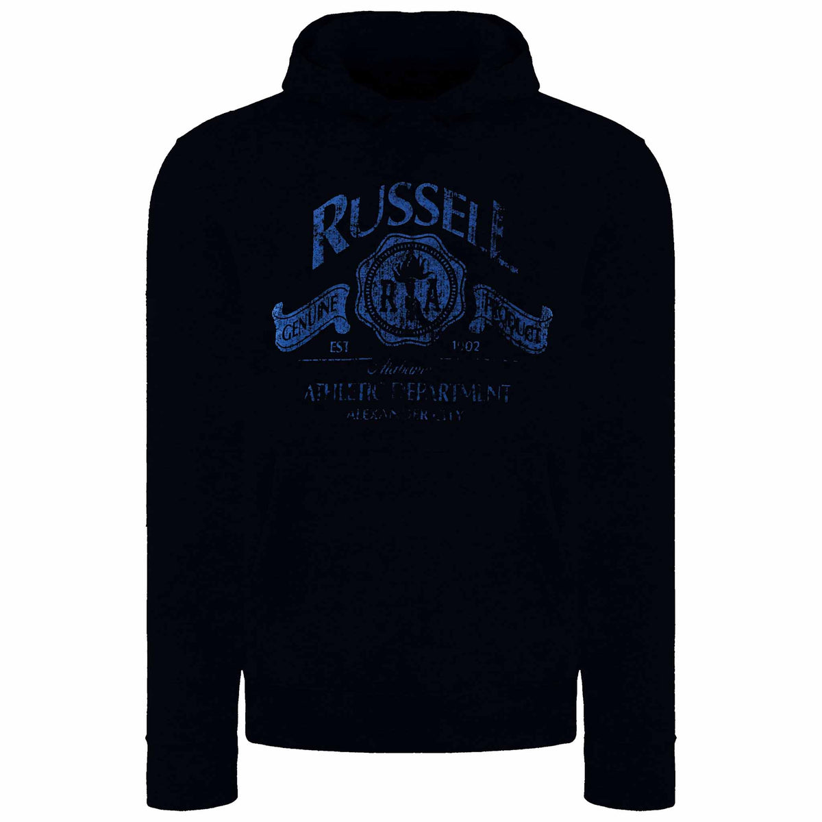 Russell Athletic Logo Mens Navy Hoodie