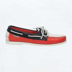 Musto Harbour Mens White/Red Boat Shoes NO BOX