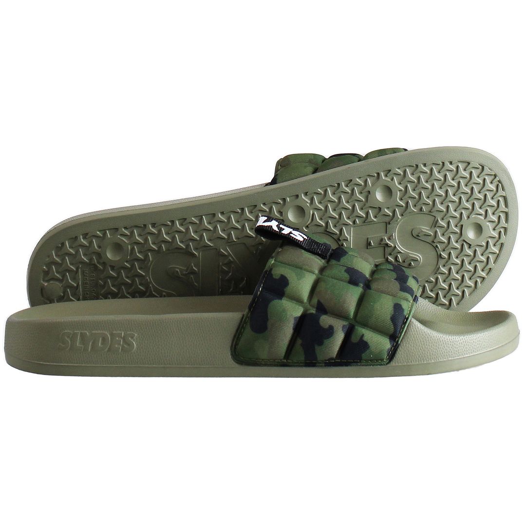 Slydes Fade Khaki Mens Sliders