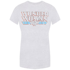 DC Comics Wonder Woman Retro Womens Grey T-Shirt