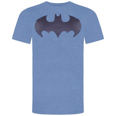 DC Comics Mono Batman Logo Mens Blue T-Shirt