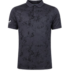Castore Club Geo Print Mens Black Golf Polo Shirt