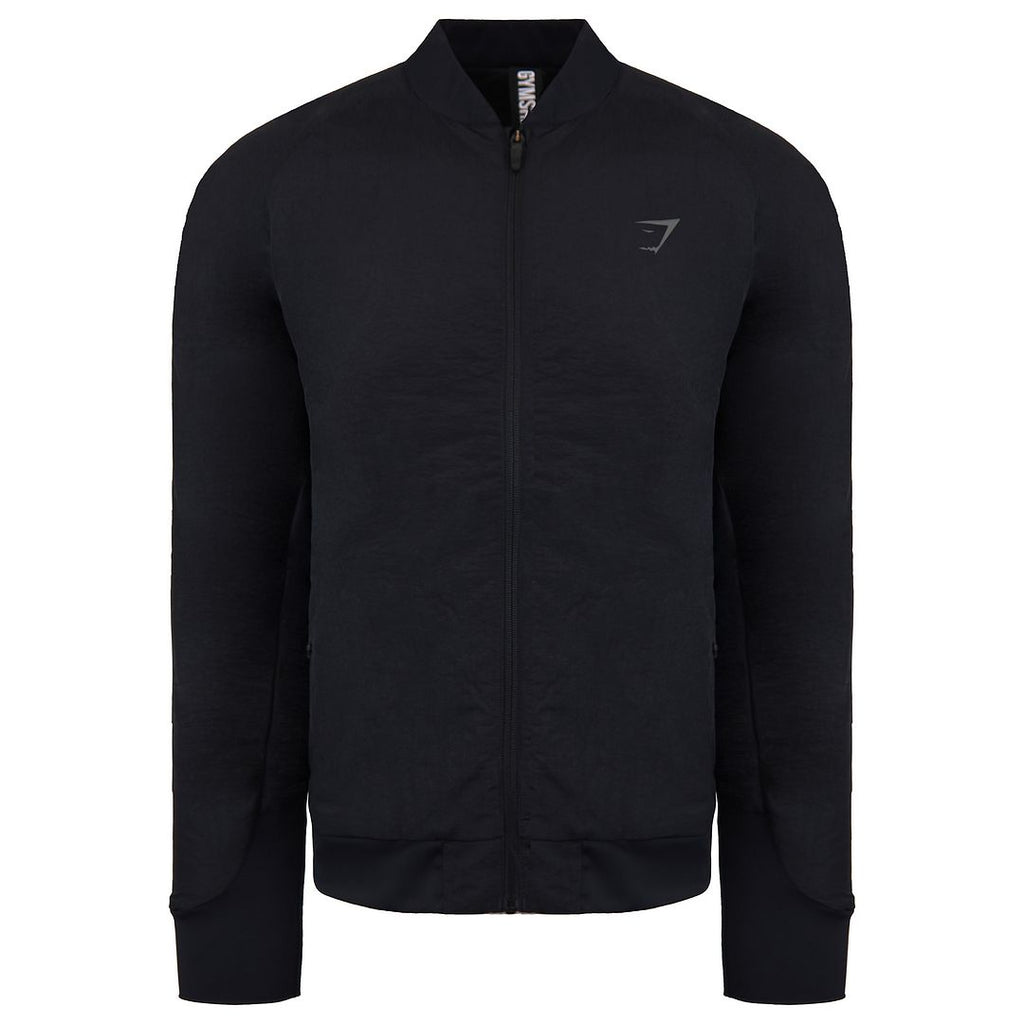 Gymshark Retake Quilted Mens Black Bomber Jacket