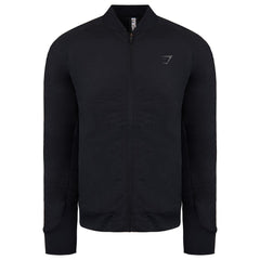 Gymshark Retake Quilted Mens Black Bomber Jacket