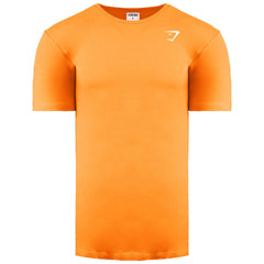 Gymshark Short Sleeve Crew Neck Logo Mens Orange T-Shirt