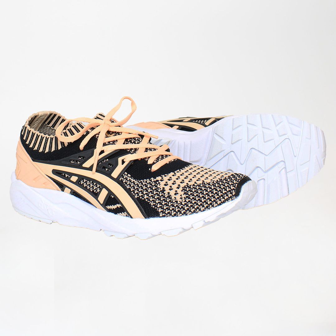 Asics Gel-Kayano Apricot Knit Womens Black/Peach Trainers NO BOX