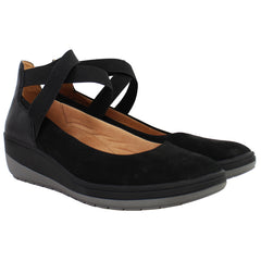 Vionic Ellery Womens Black Wedges