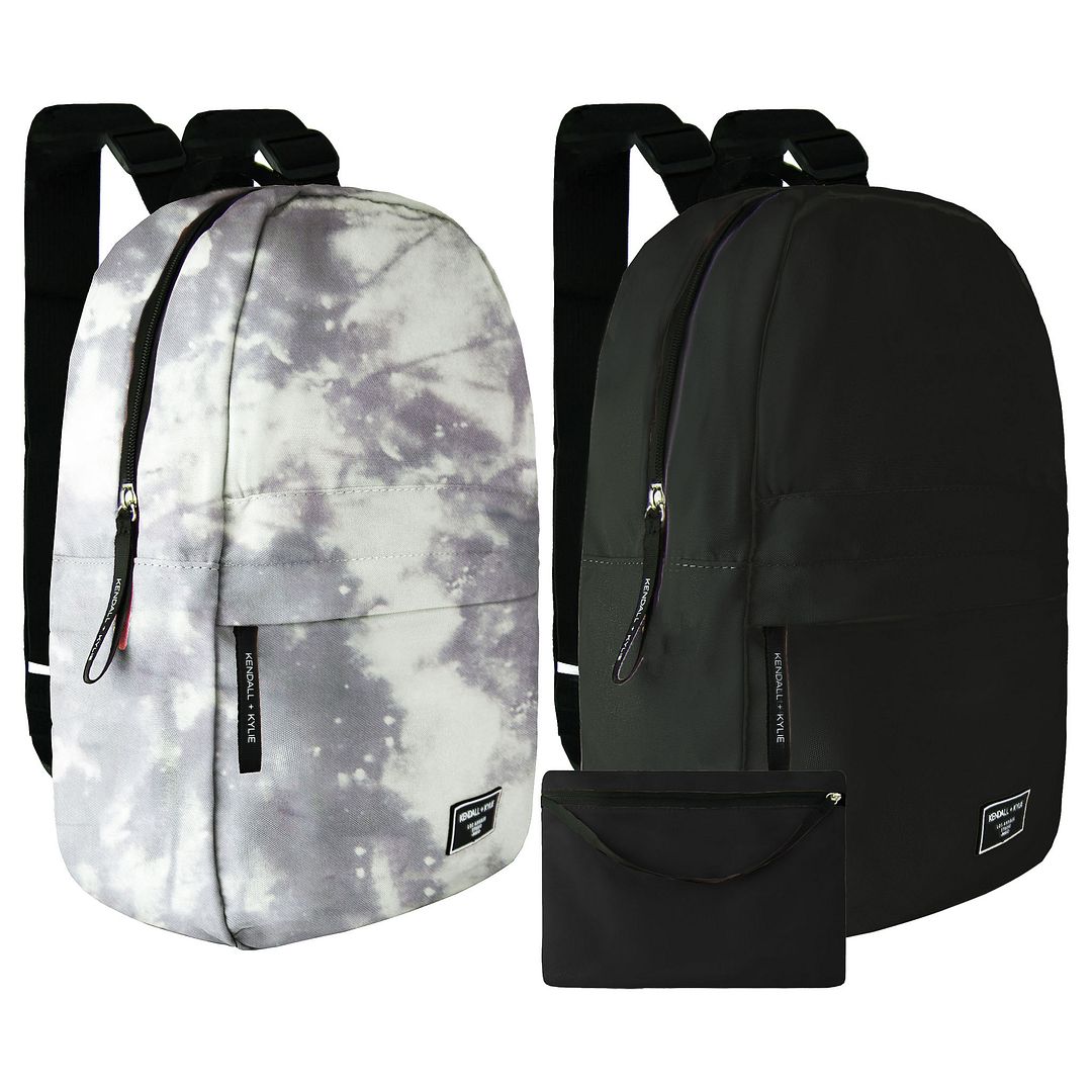 Kendall + Kylie 2-Pack Washable Grey/Black Backpack