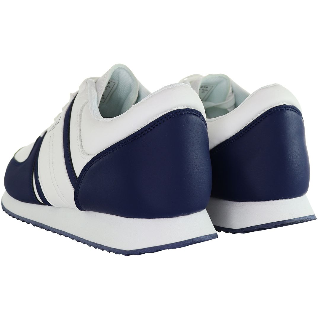 Henleys Renner White/Blue Mens Running Shoes