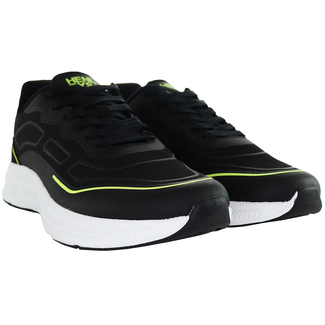 Henleys Duncan Mens Black Running Shoes