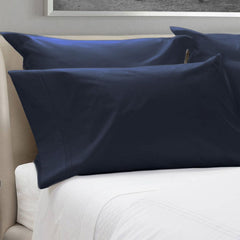 Hackett Home European Navy Blue Cotton Pillowcase