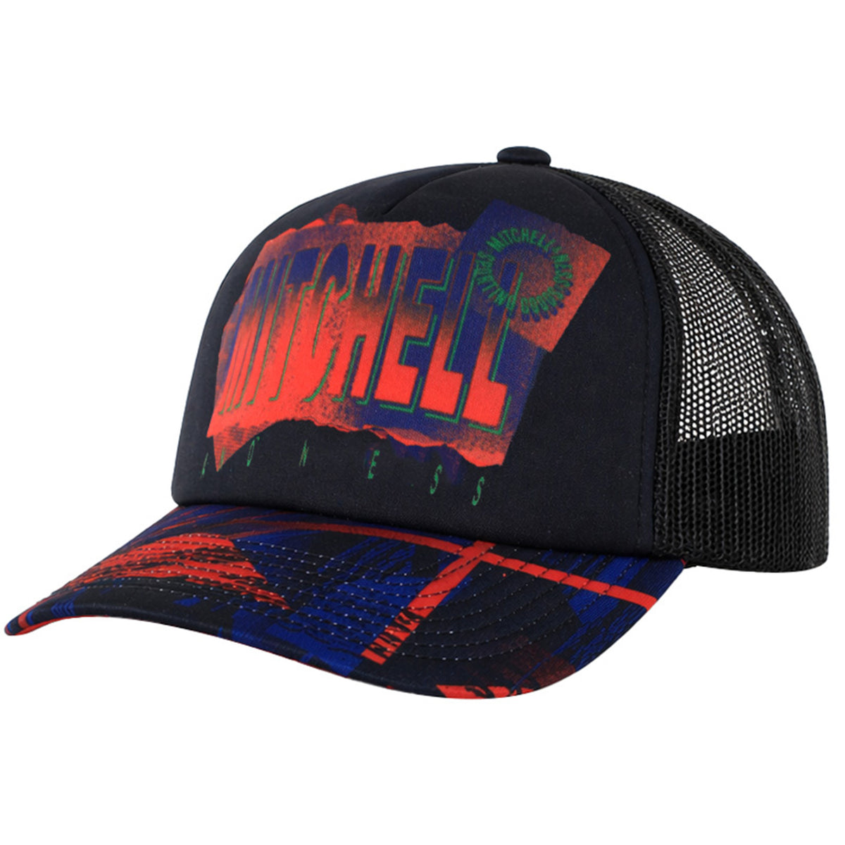 Mitchell & Ness Branded Big Face Trucker Black Cap