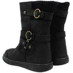 Hush Puppies Lela Kids Black Boots