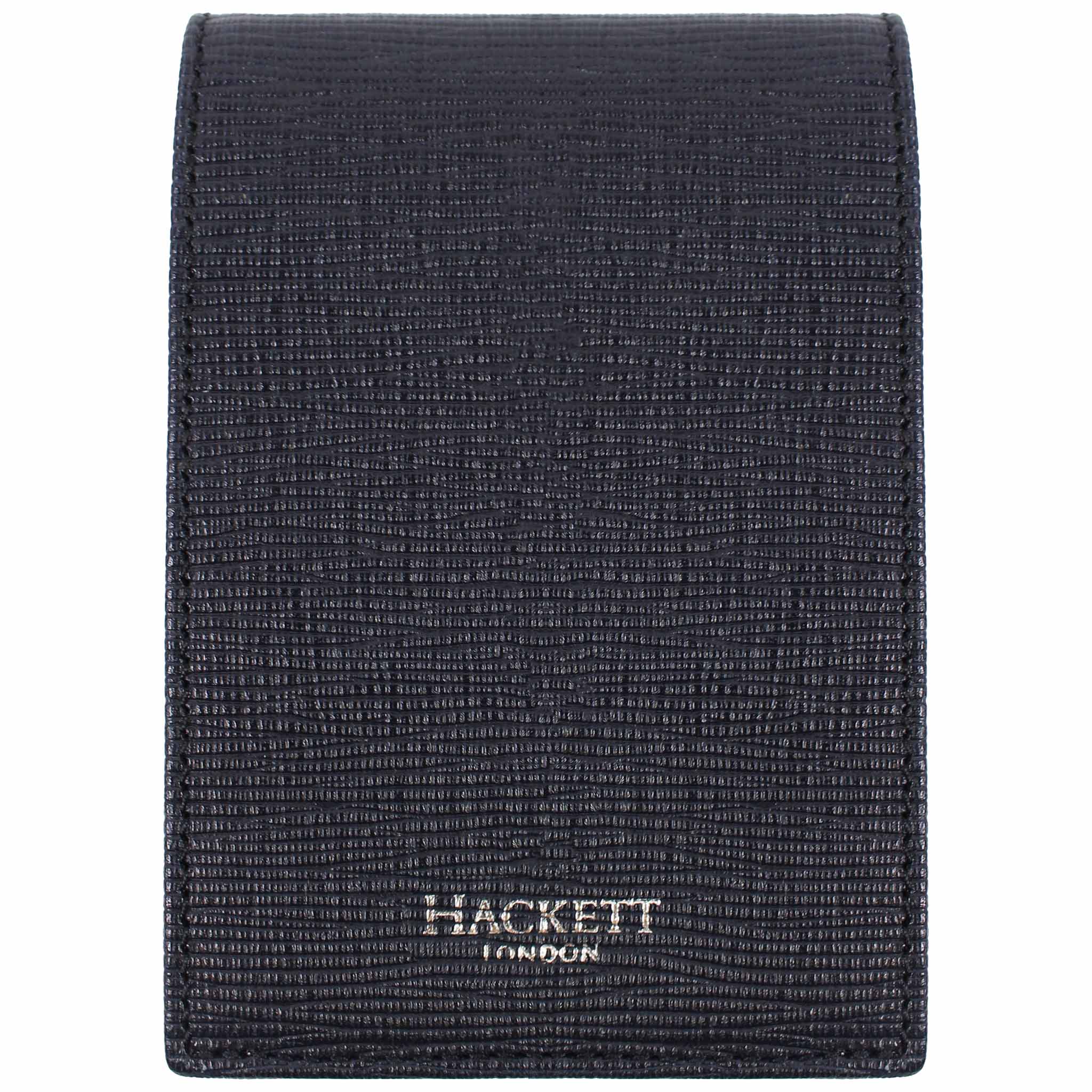 Hackett London Compact Leather Black Wallet