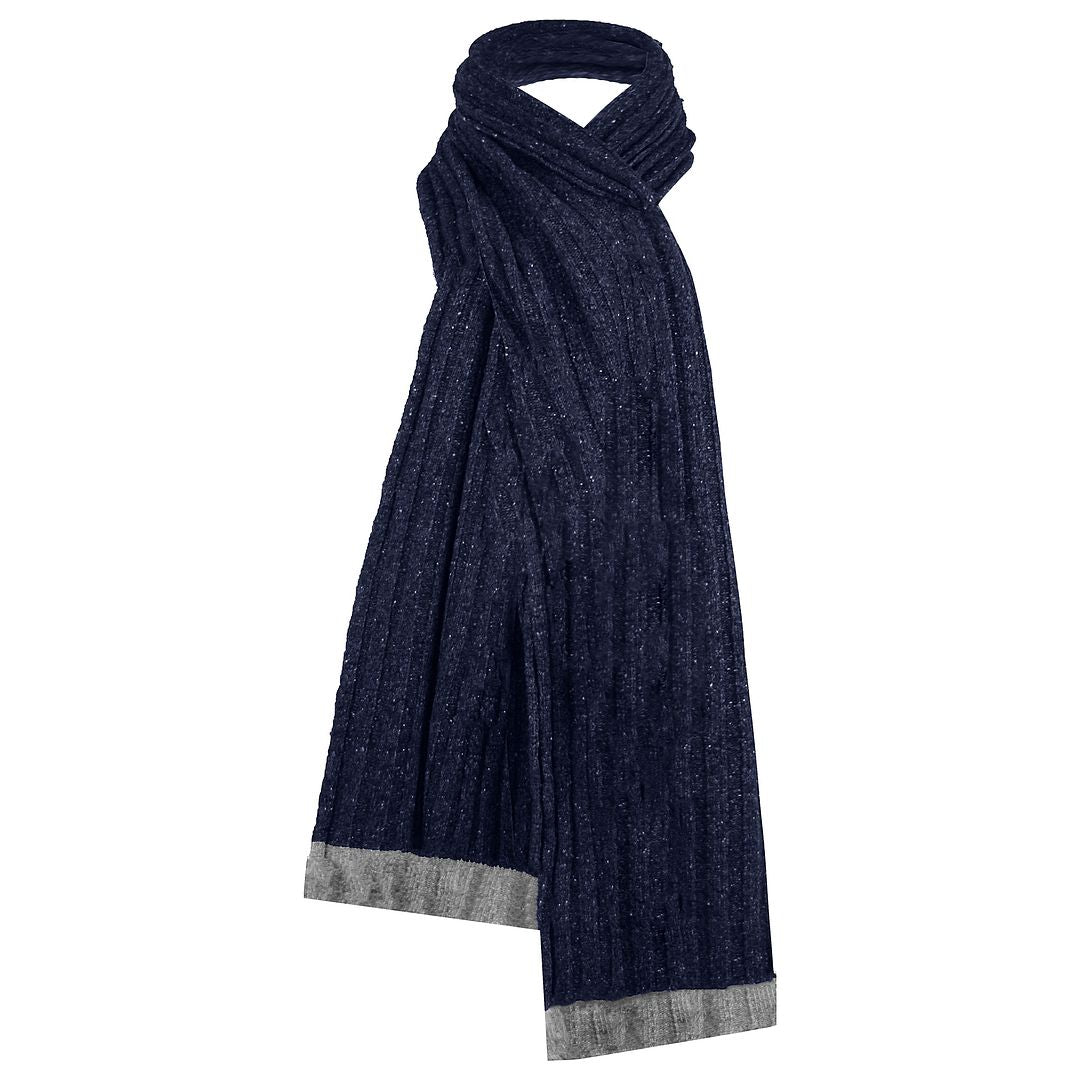 Hackett London Mens Navy Scarf Beanie Set