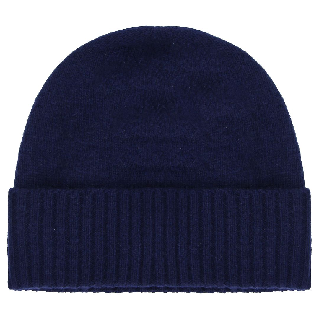 Hackett London Wool Mens Navy Scarf Beanie Set