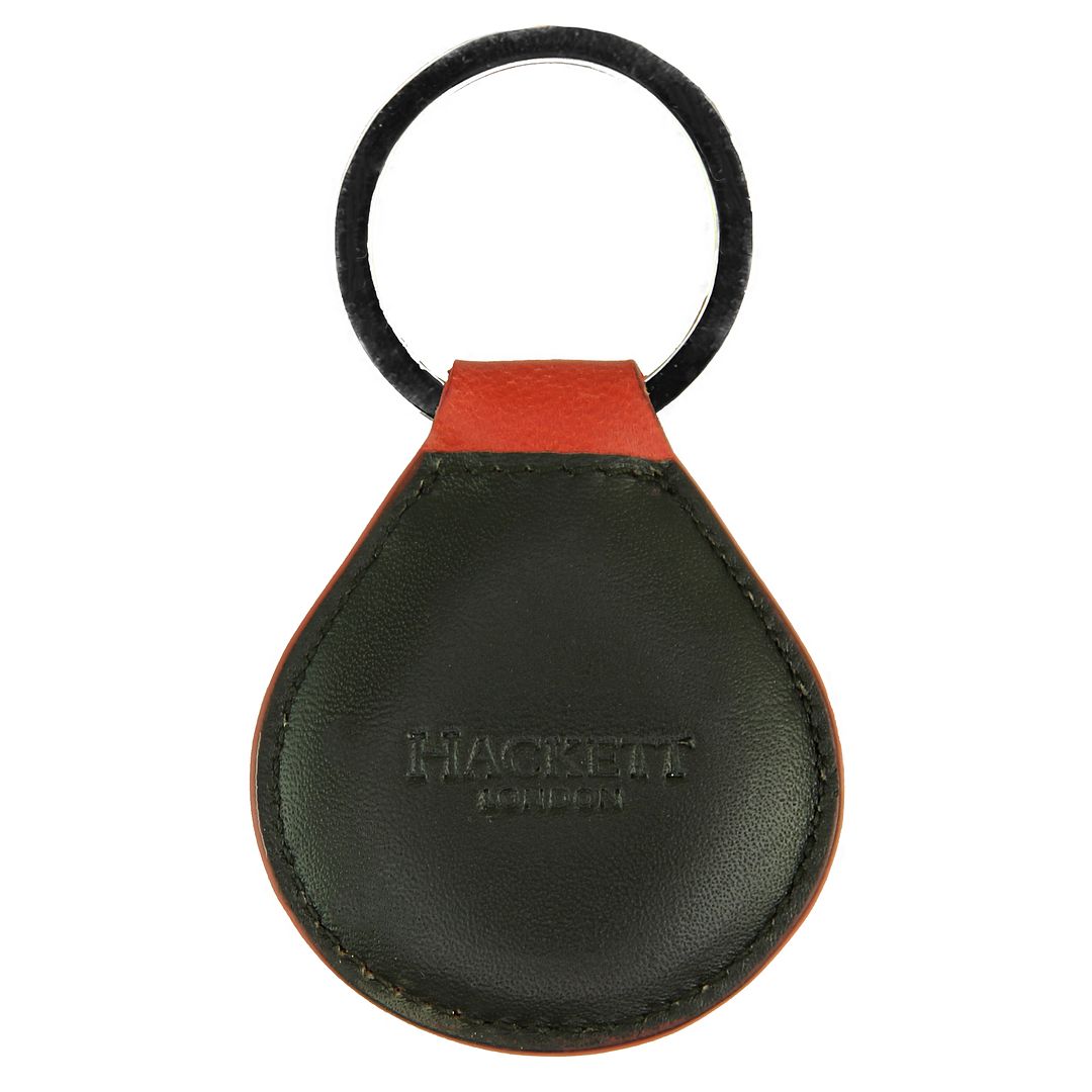 Hackett London Leather Number One Keyring