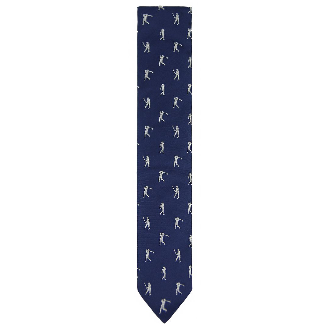 Hackett London Silk Printed Golf Mens Navy Ties