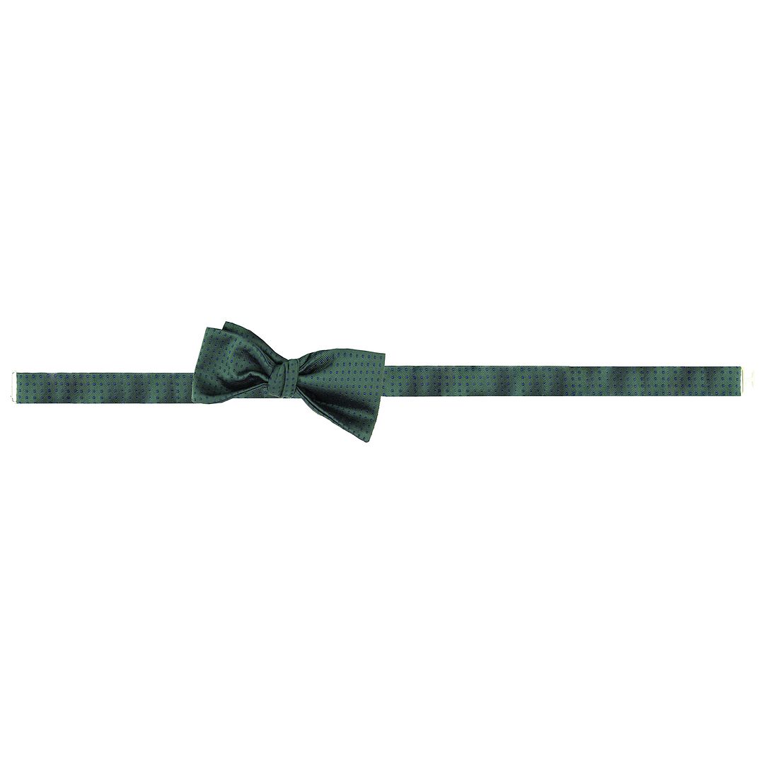 Hackett London Printed Silk Mens Dark Green Bow Ties