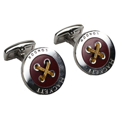 Hackett London 4 Button Hole Mens Navy Cufflinks