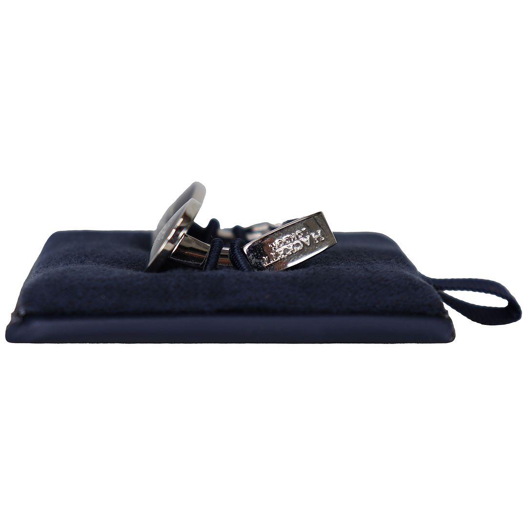 Hackett Oval Logo Mens Black Cuff Links