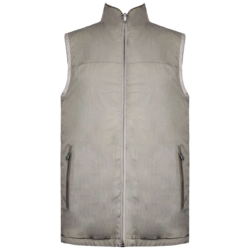 Hackett London Reversible Mens Beige Linen Gilet