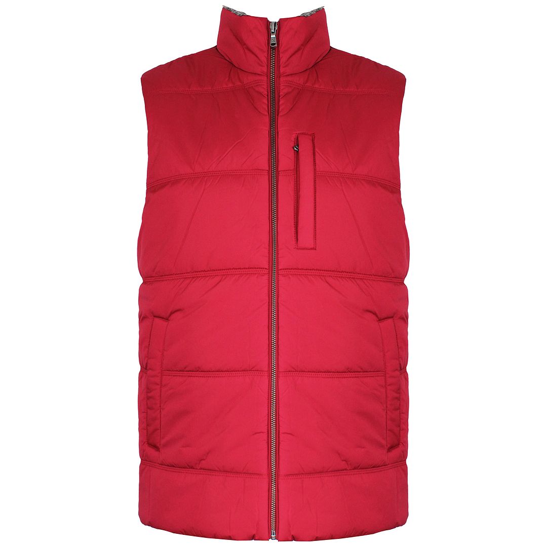 Hackett London Polar Fleece Mens Red Gilet