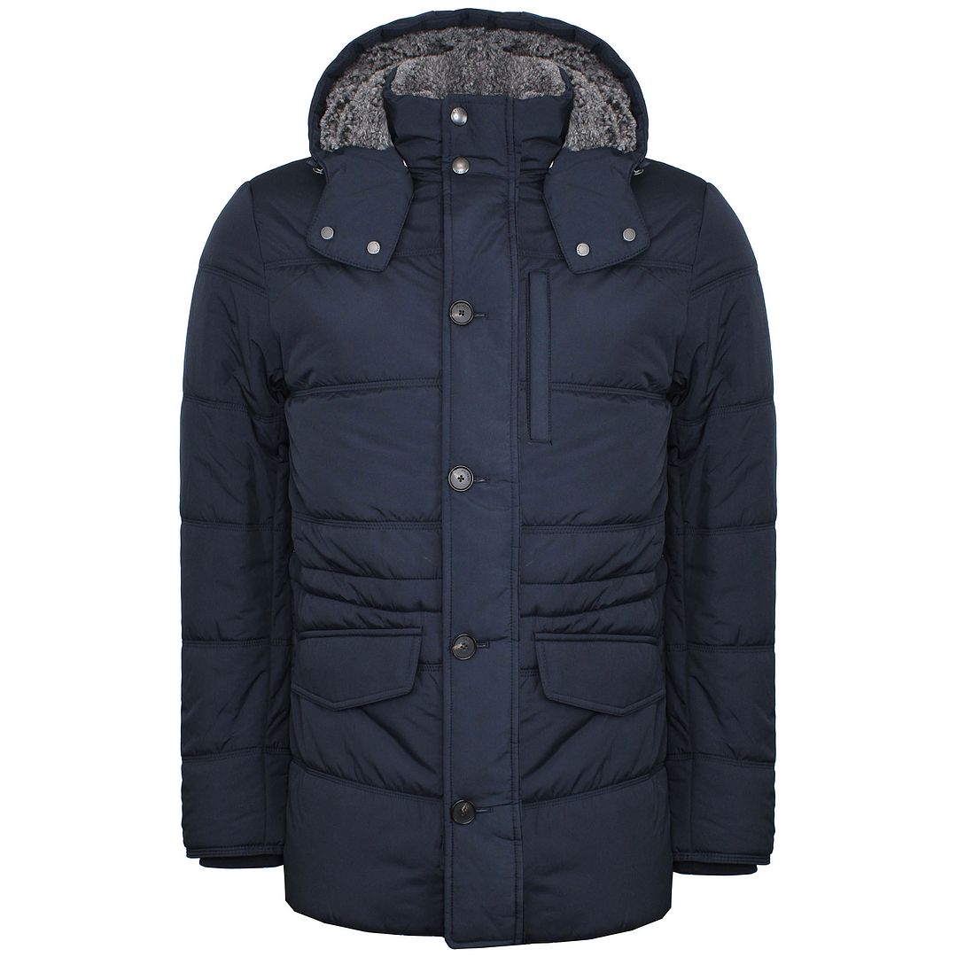 Hackett London Anorak Fleece Mens Navy Jacket